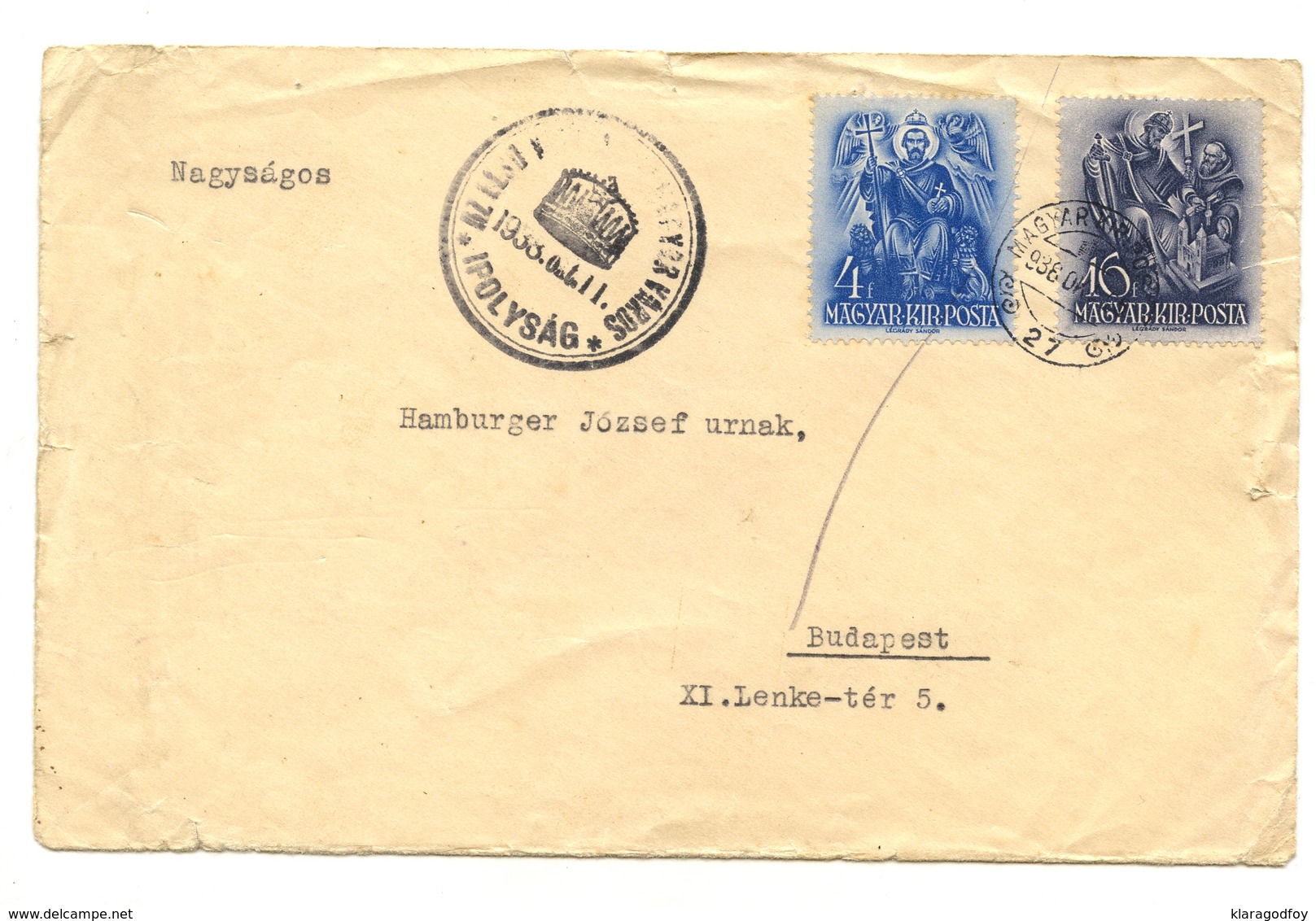 Hungary Slovakia Ipolysag (Šahy) Special Postmark On Letter Cover Travelled 1938 B180910 - Covers & Documents