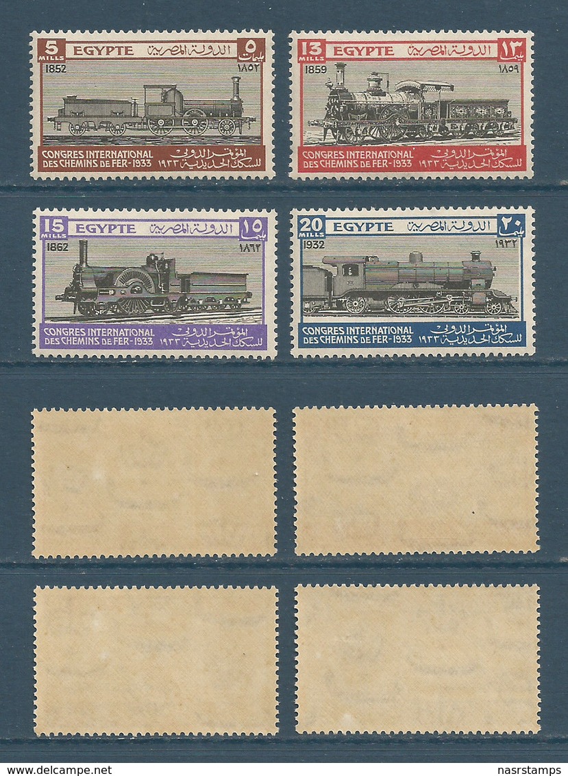 Egypt - 1933 - ( International Railroad Congress ) - Complete Set - MNH** - Neufs