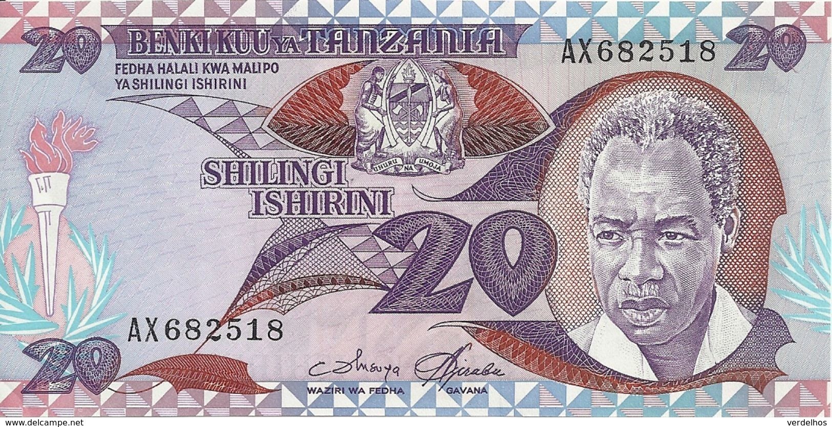 TANZANIE 20 SHILLINGS ND1986 UNC P 9 - Tanzanie