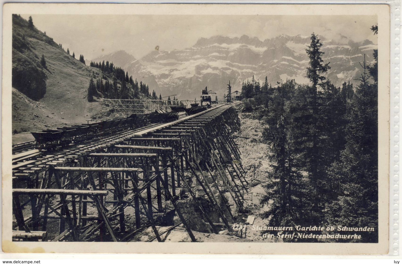 SCHWANDEN STAUMAUERN GARICHTE OB SCHWANDEN DER SERNF NIEDERENBACHWERKE Foto AK  1930 - Autres & Non Classés