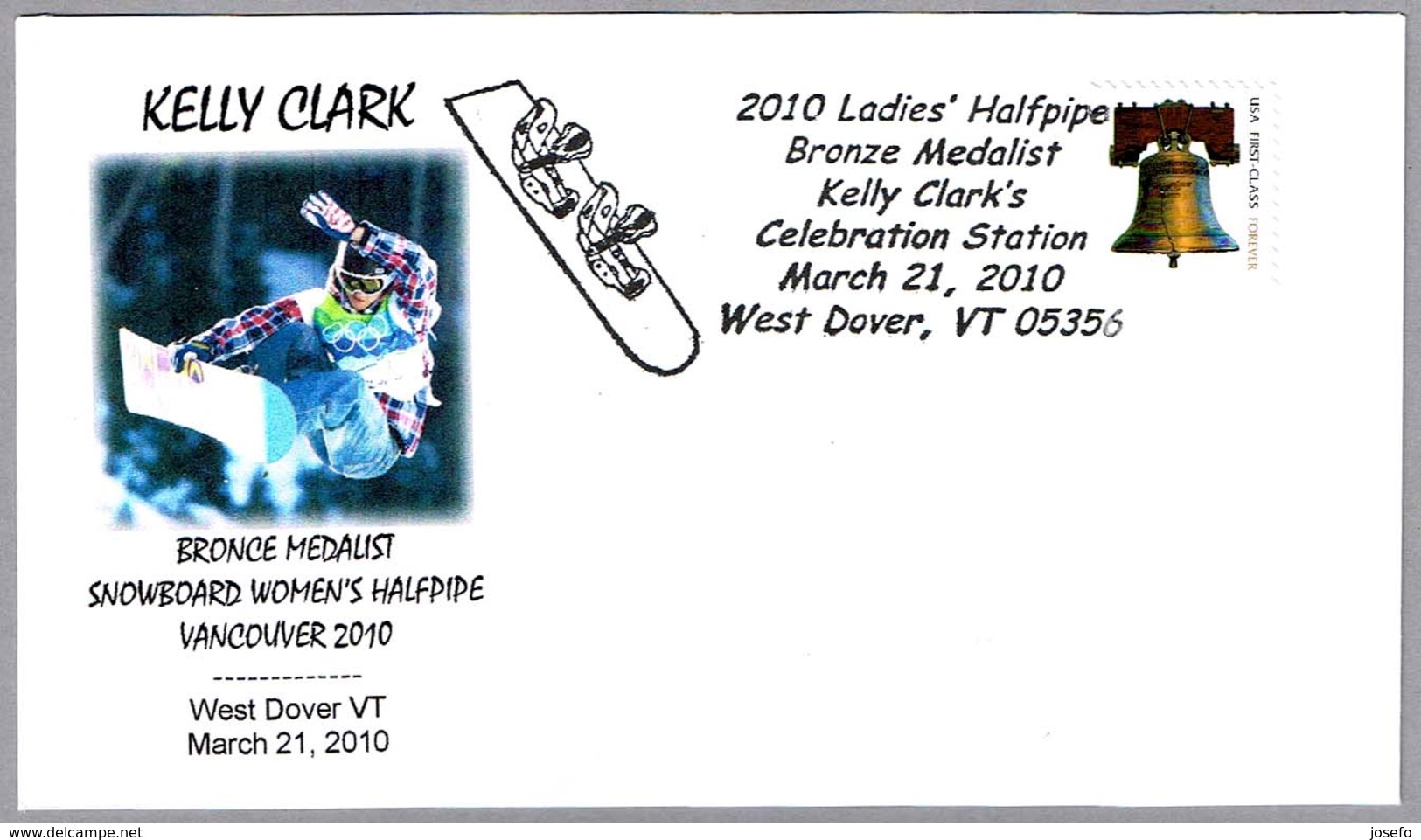 KELLY CLARK - Medalla Bronce SNOWBOARD. West Dover VT 2010 - Invierno 2010: Vancouver