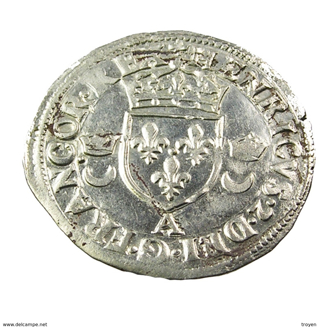 Douzain Aux Croissants - Henri II -  France - 1552 A - Paris -  Billon - TTB - - 1547-1559 Henri II