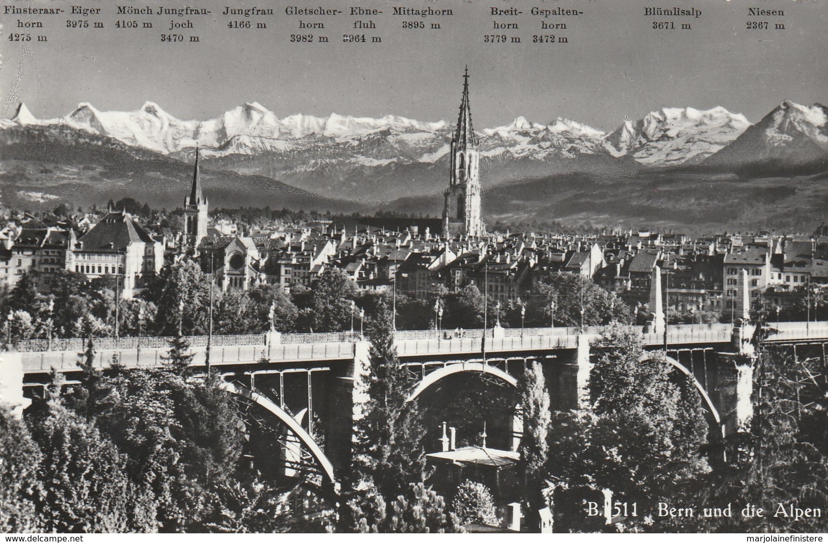 BERN Und Die Alpen. Verlag A. Boss & Co. N° B.511. - Berne