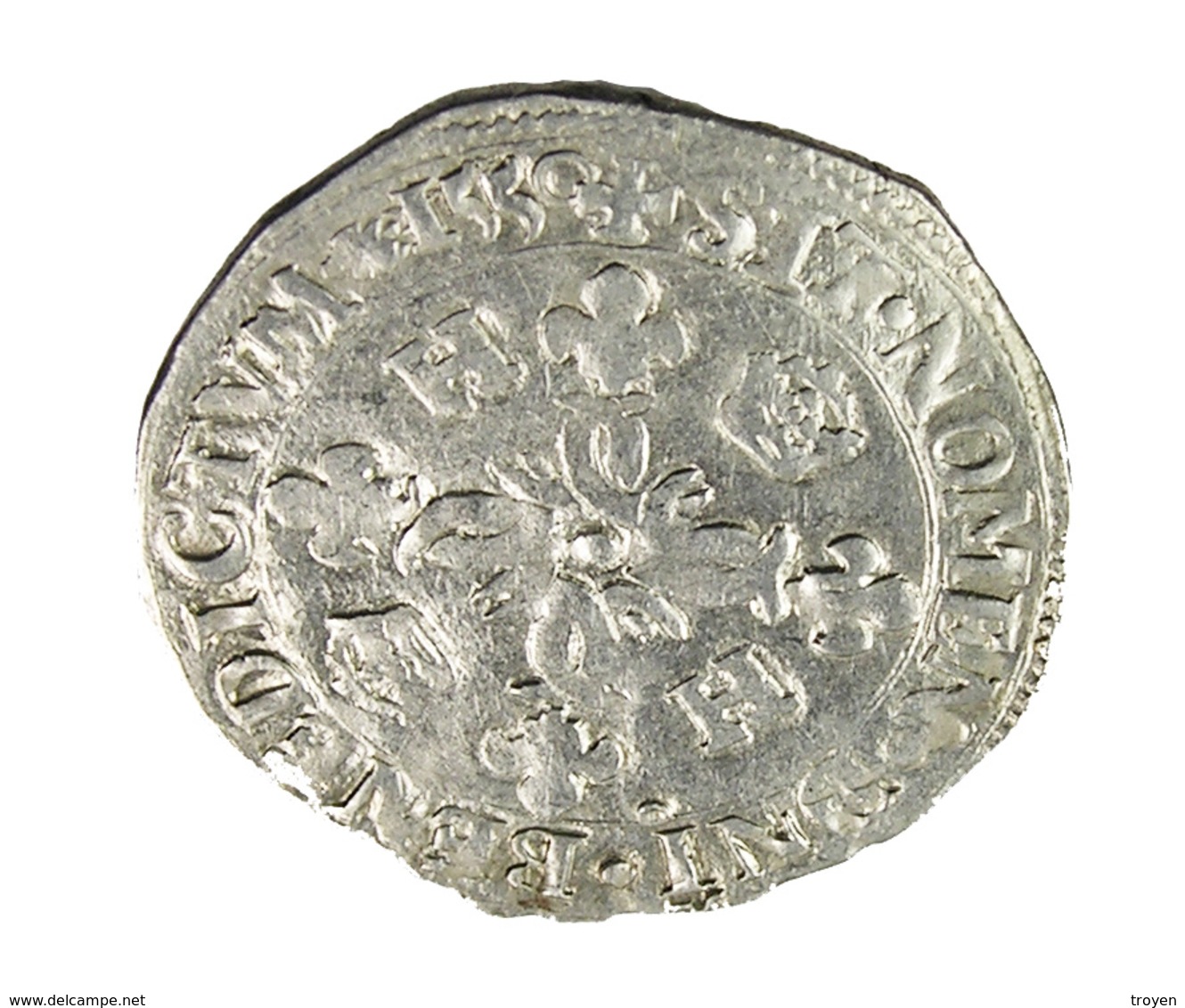 Douzain Aux Croissants - Henri II -  France - 1550 9 - Rennes  -  Billon - TTB - - 1547-1559 Henry II