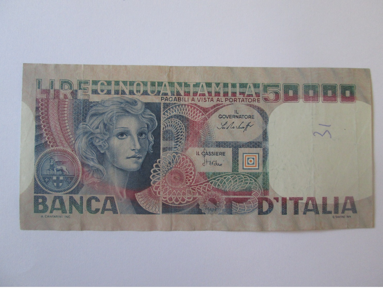Italy 50000 Lire 1977 Banknote - 50000 Lire