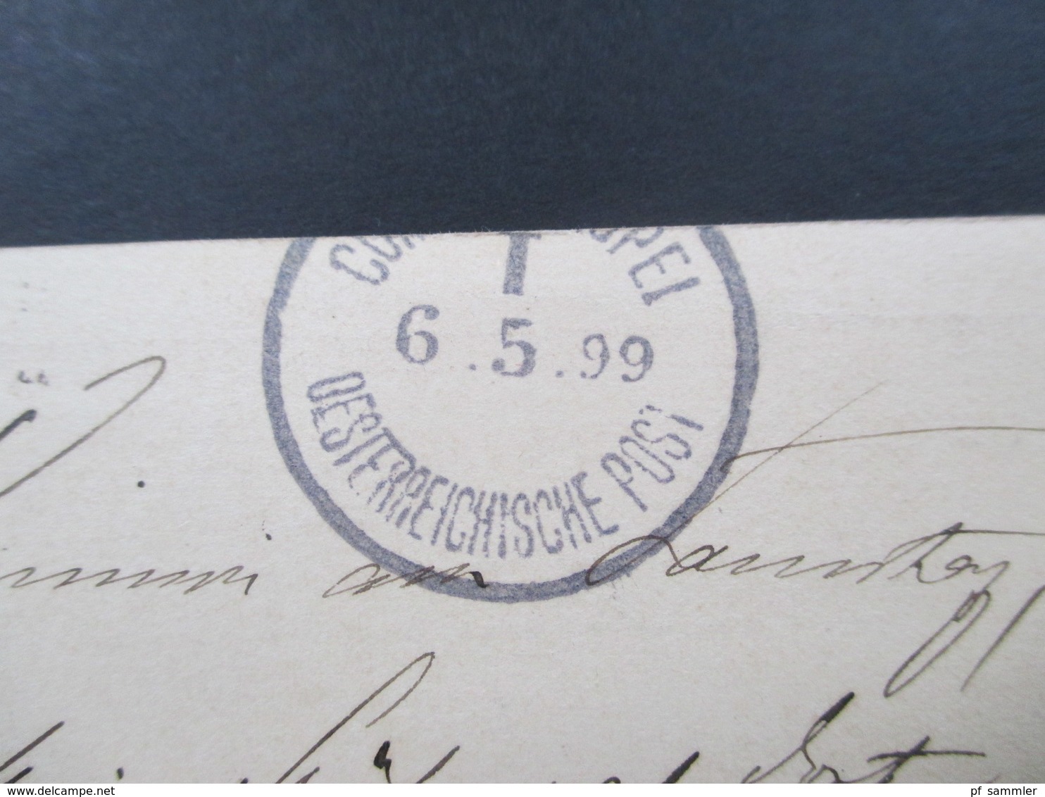 Bulgarien 1899 Ganzsache Sophia - Constaninopel Österreich Levante Stempel Oesterreichische Post Constaninopel I - Briefe U. Dokumente