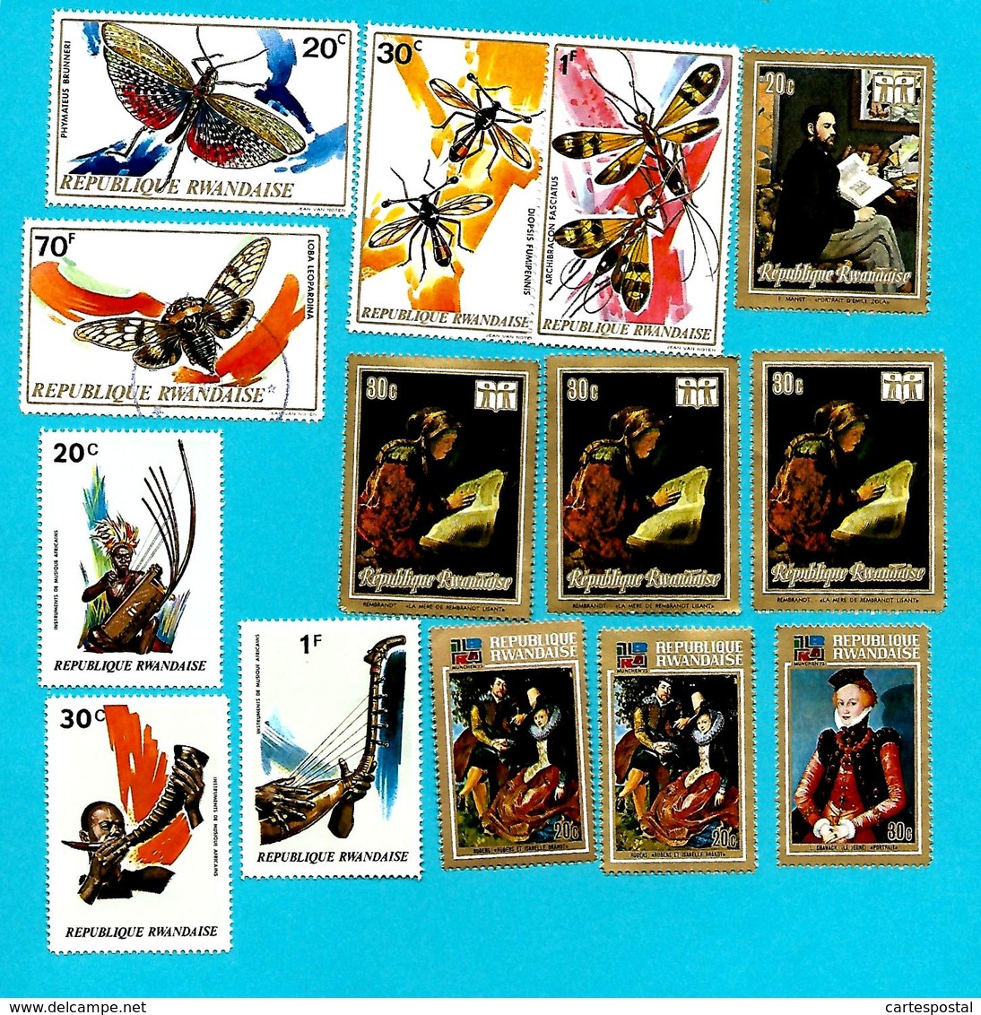 3250  --  RUANDA --  Lot  De  Timbres De  1979 Neufs  &  Oblitérés - Collections