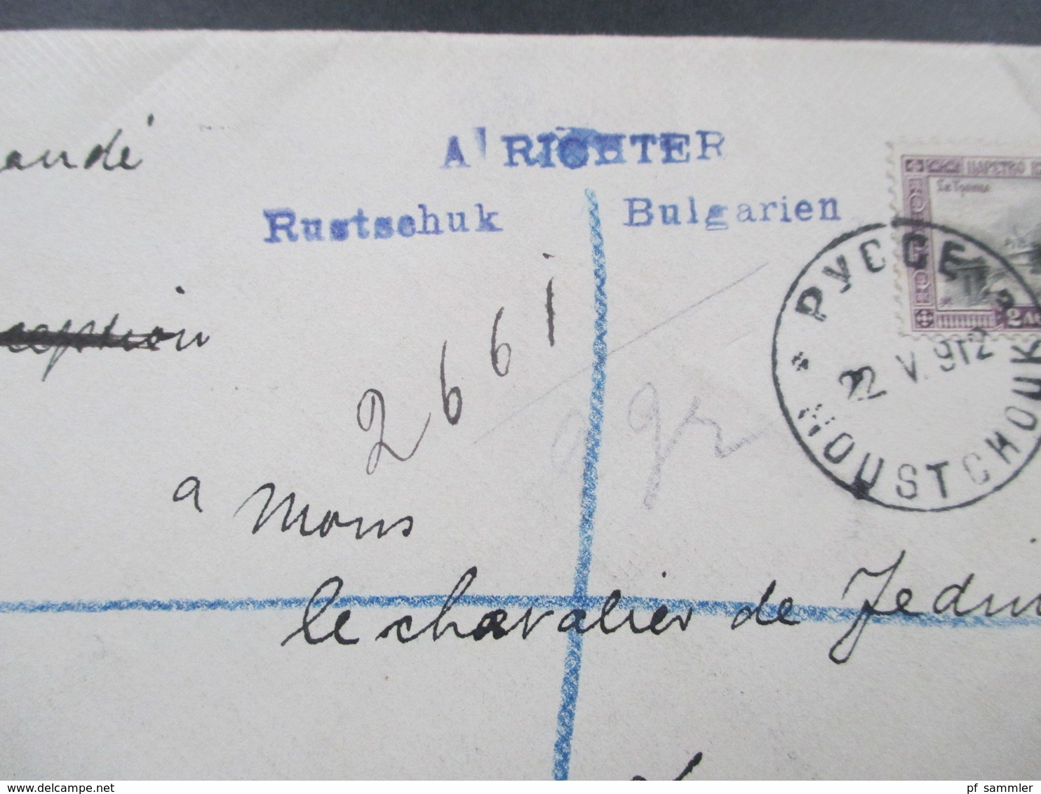 Bulgarien 1912 Nr. 88 EF Einschreiben Rustschuk / Roustchouk Nach Bosnien. AK Stempel K Und K Milit. Post Zavidovice - Brieven En Documenten