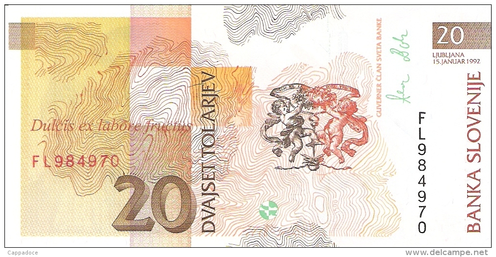 SLOVENIE   20 Tolarjev   15/1/1992   P. 12a   UNC - Slovenia