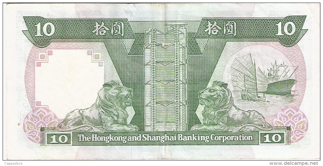 HONG KONG   10 Dollars   1/1/1987   P. 191a - Hong Kong