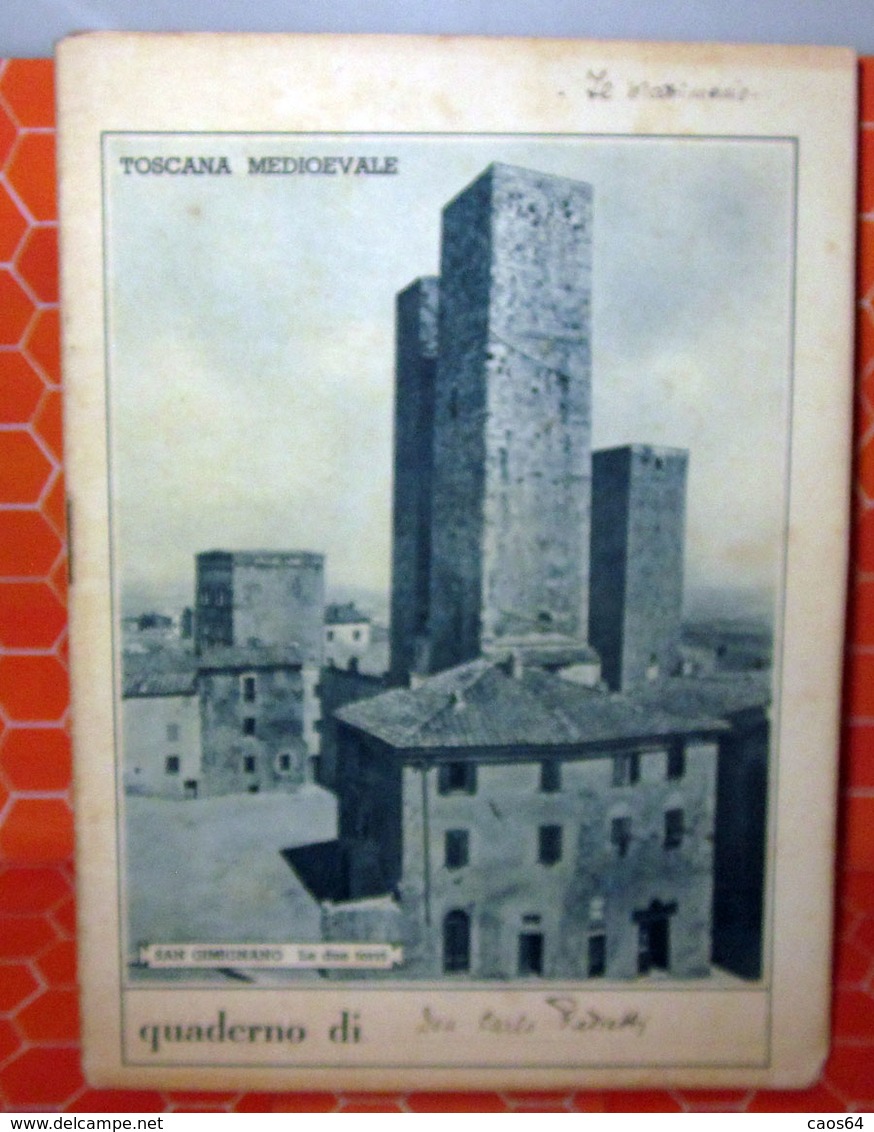 QUADERNO SCOLASTICO VINTAGE TOSCANA MEDIOEVALE - Altri & Non Classificati