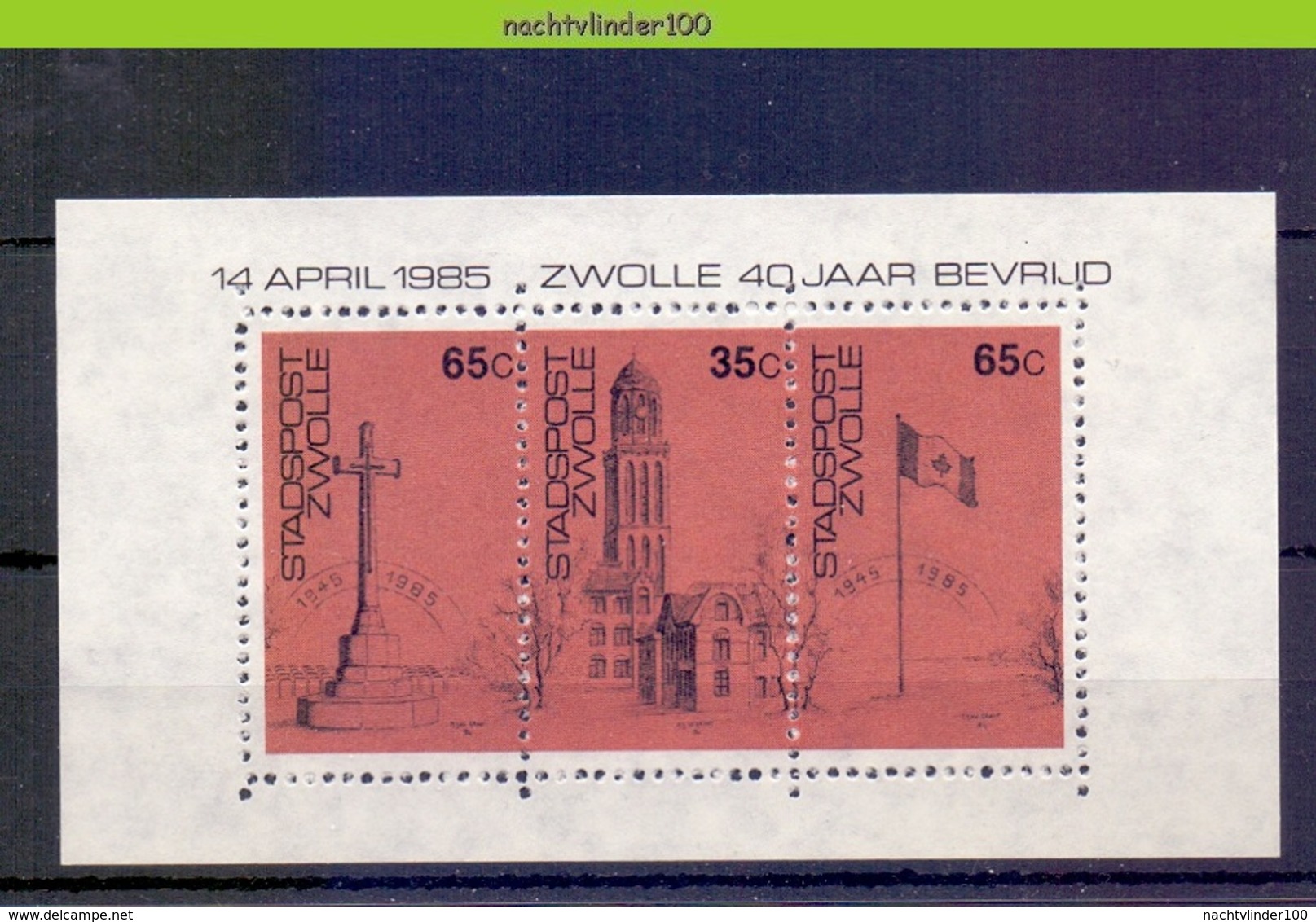 Mcx133 STADSPOST ARCHITECTUUR KERK ARCHITECTURE BUILDINGS 00060-V LOCAL POST ZWOLLE NEDERLAND 1985 PF/MNH - Andere & Zonder Classificatie