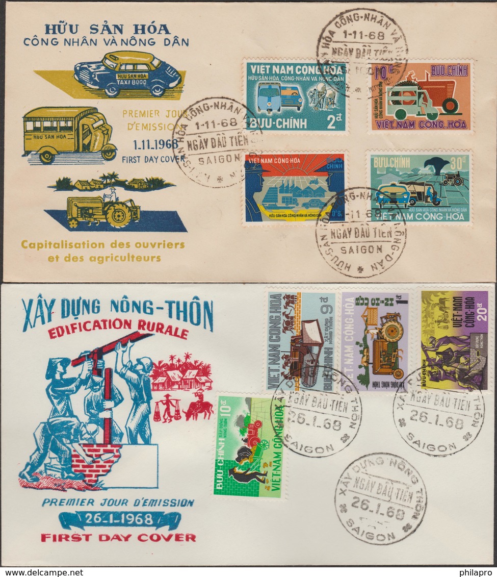 VIETNAM  FDC  1968  RURALE+CAPITALISATION    Réf  68 E - Vietnam