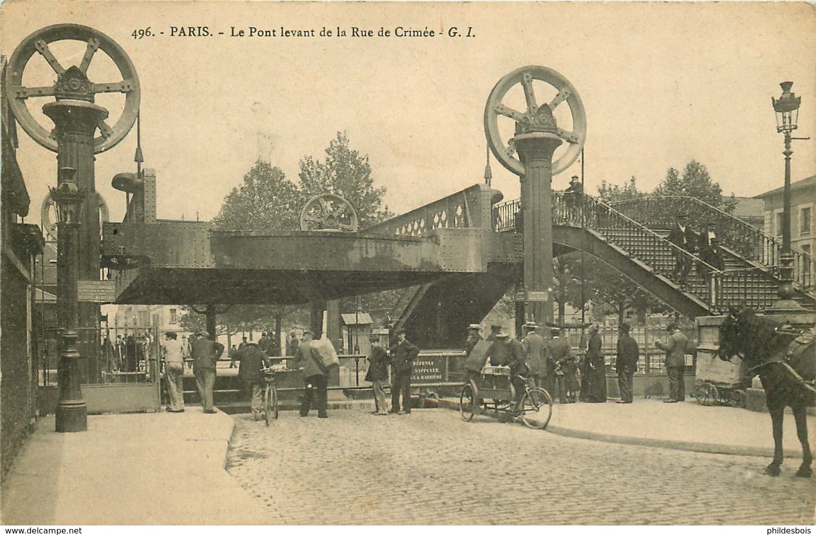 PARIS 19eme  Le Pont Levant De La Rue De Crimée - Distretto: 19