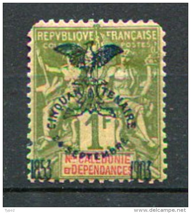 NOUVELLE-CALEDONIE -  Yv. N°  80  *  1f Cinquantenaire  Cote  150 Euro  D  2 Scans - Ungebraucht