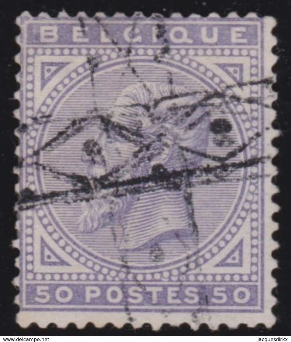 Belgie       .       OBP    .     41         .         O         .    Gebruikt   .     /      .       Oblitéré - 1883 Leopold II