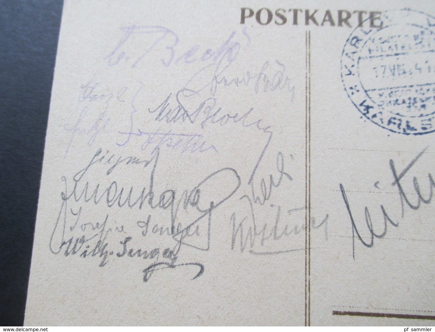 Sonder PK Deutscher Philatelistentag I.d. CSR Karlsbad 1914 Mit Sonderstempel Orig. Steinzeichnung Ernst Riedel - Lettres & Documents