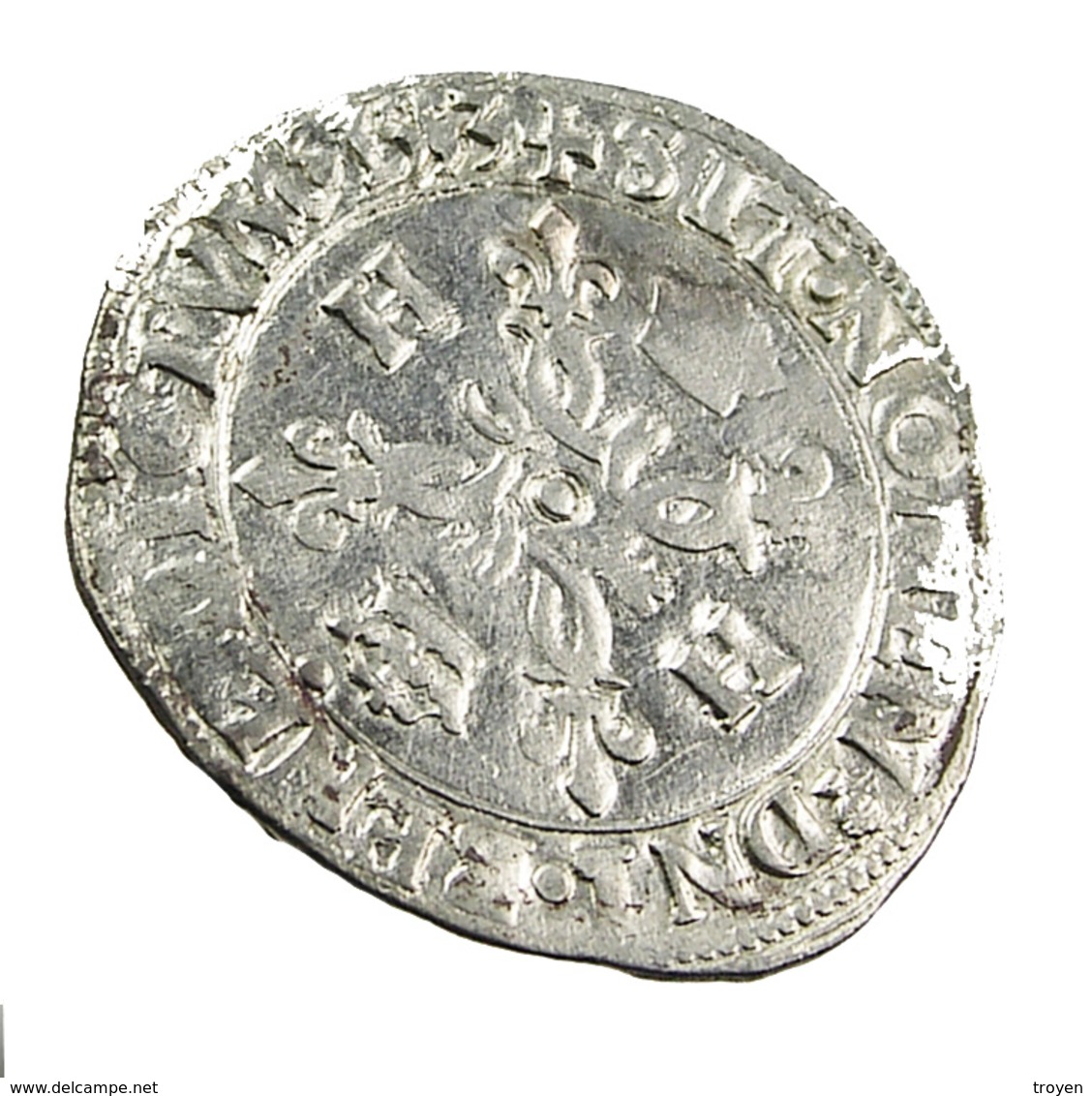 Douzain Aux Croissants - Henri II -  France -  Billon - 1553 B  Rouen  - TB+ - - 1547-1559 Henri II