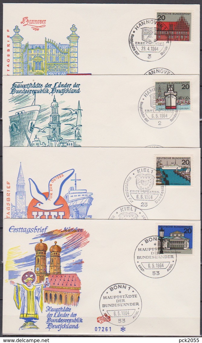 BRD FDC 1964 Nr.416 - 427 Hauptstädte Der Länder Der BRD 12 FDC ( K 28 ) Günstige Versandkosten - Sonstige & Ohne Zuordnung