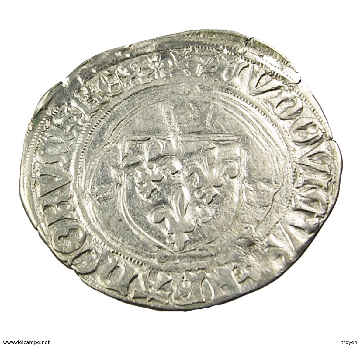 Grand Blanc à La Couronne -  Louis II -  France -  Billon - . 12 Lyon  - TB+ - - 1498-1515 Lodewijk XII