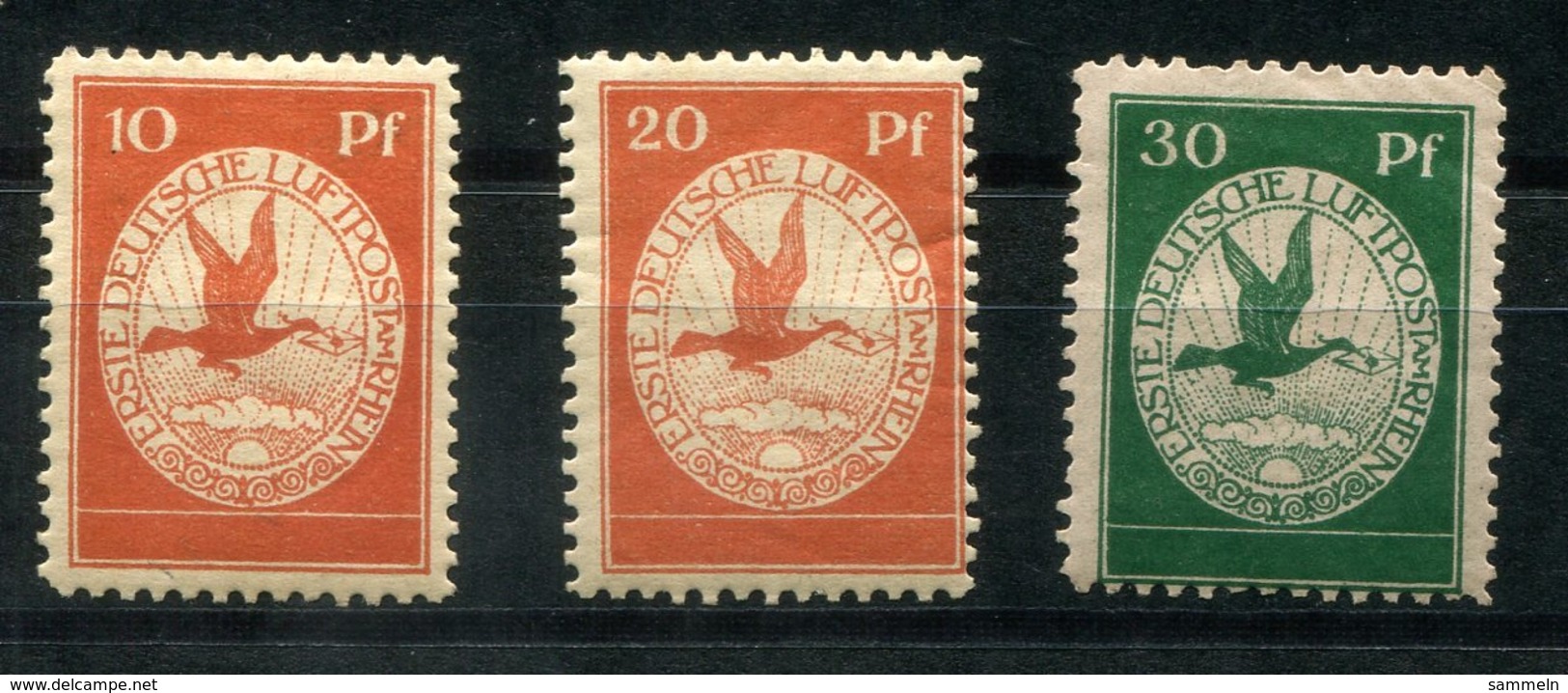 4163 - D.R. - Flugpost I-III Mit Falz - Mint But Hinged Set - Airmail & Zeppelin