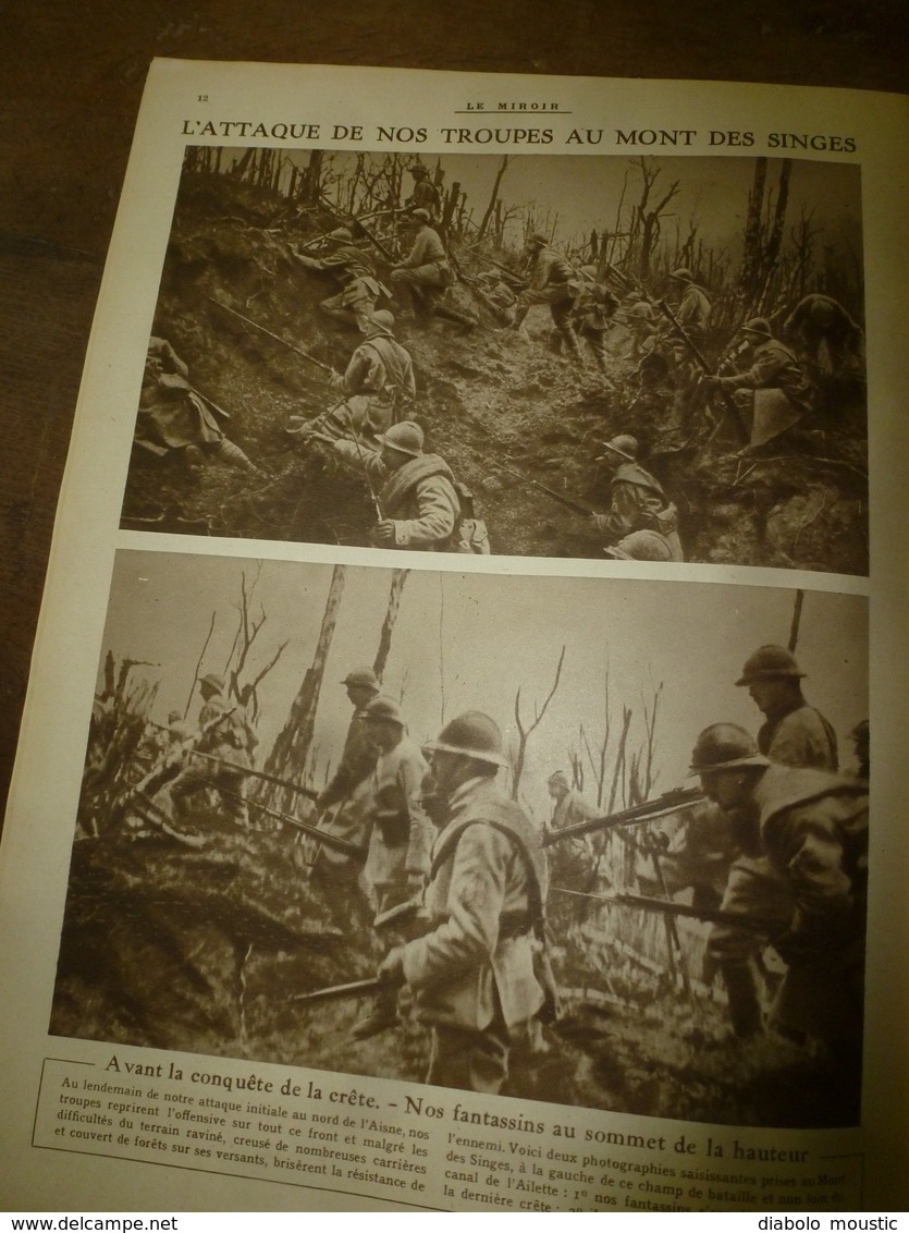 1917 LE MIROIR: Franchet d'Esperey au Chemin-des-Dames; Lénine;Canadiens à Passchendaele,Mosselmark et Goudberg,etc