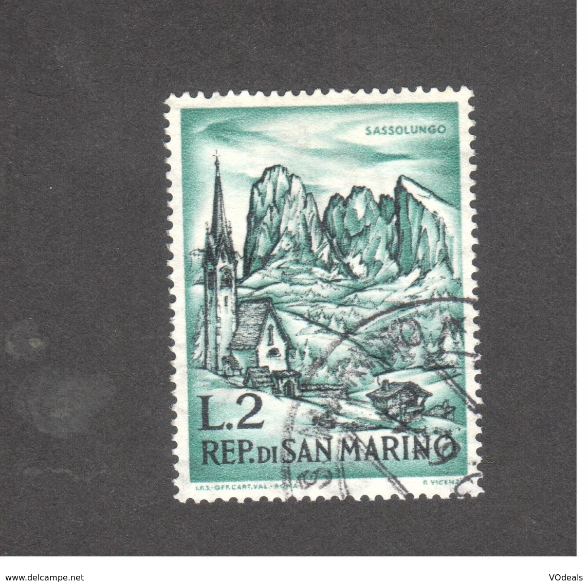 Europe - Saint-Marin - 1962 - Mountaineering -  Langkofel, St. Jacob Church Near St. Ulrich - Usados