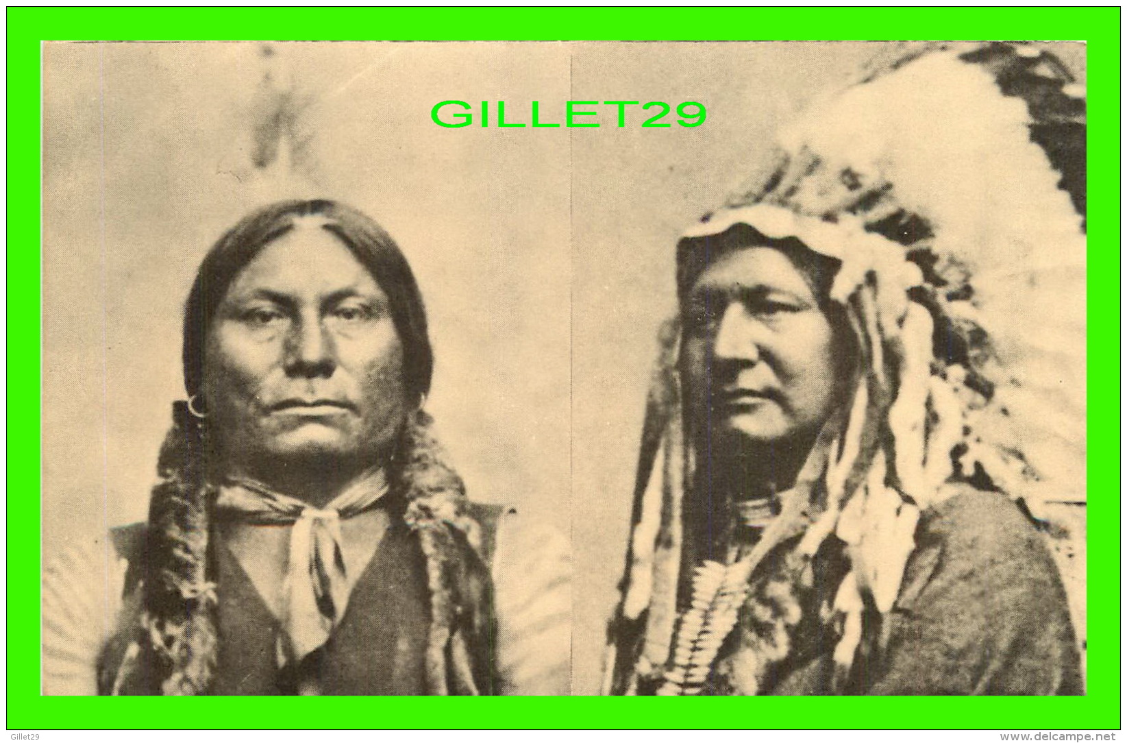 INDIANS - SIOUX  GALL AND CHEYENNE TWO MOON WAR LEADERS - M. R. McGOUGH, 1980 - - Indiens D'Amérique Du Nord