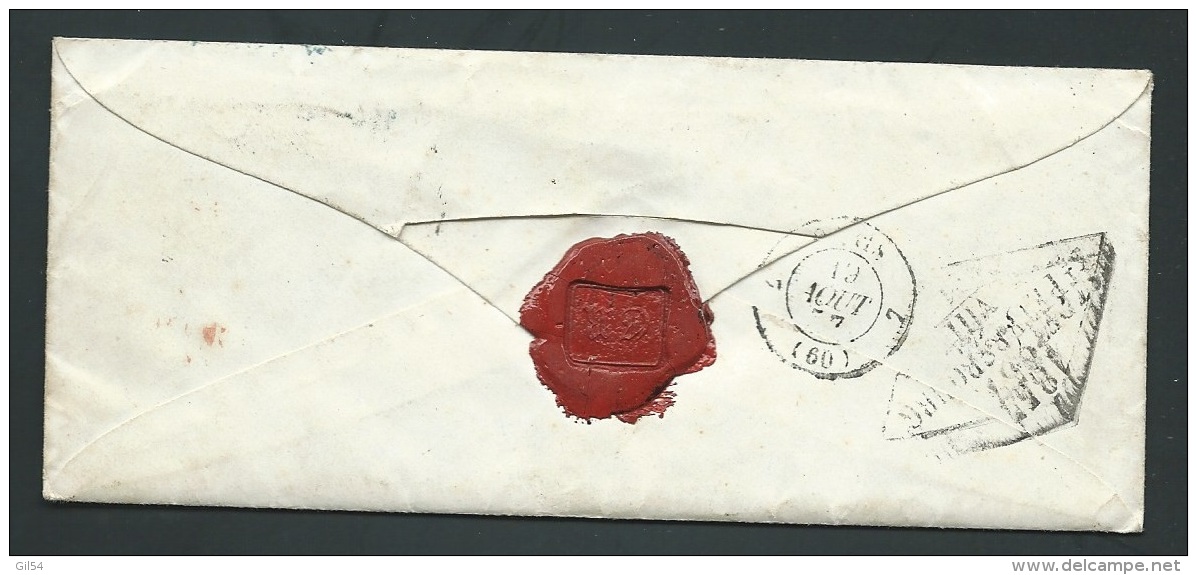 Lettre De Saint Petersbourg De 1857 Pour La France Aus Russland Encadré En Rouge , Taxe Manuscrite -  Bb15808 - ...-1857 Vorphilatelie