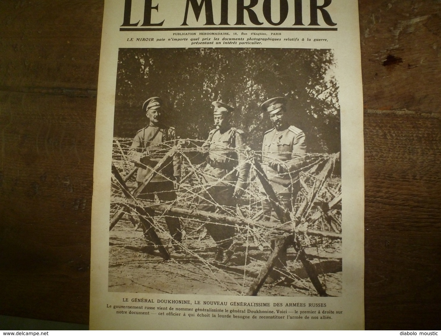 1917 LE MIROIR:Les Poissonnières à Lisbonne Portent Les Obus;Les Matelottes Russes;Belges à Merckem;Chemin Des Dames;etc - Französisch