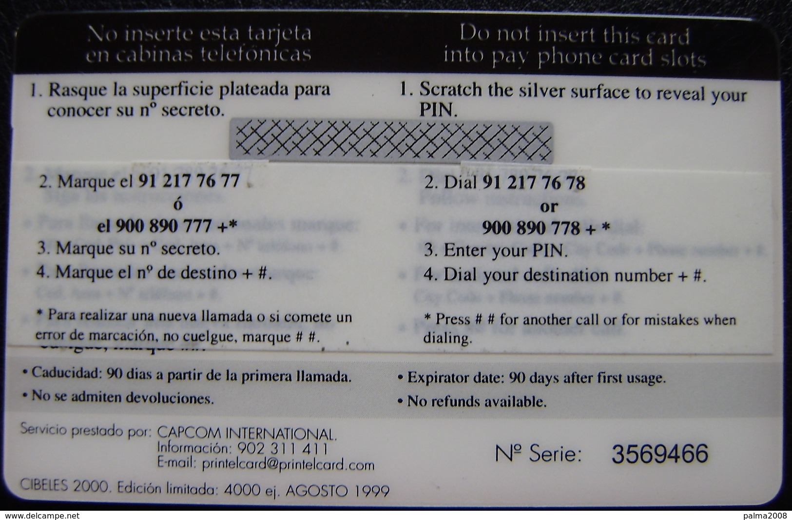 LOTE 2 TARJETA PREPAGO - NUEVAS  - VER DESCRIPCION Y 4 FOTOS - A775 - Autres & Non Classés