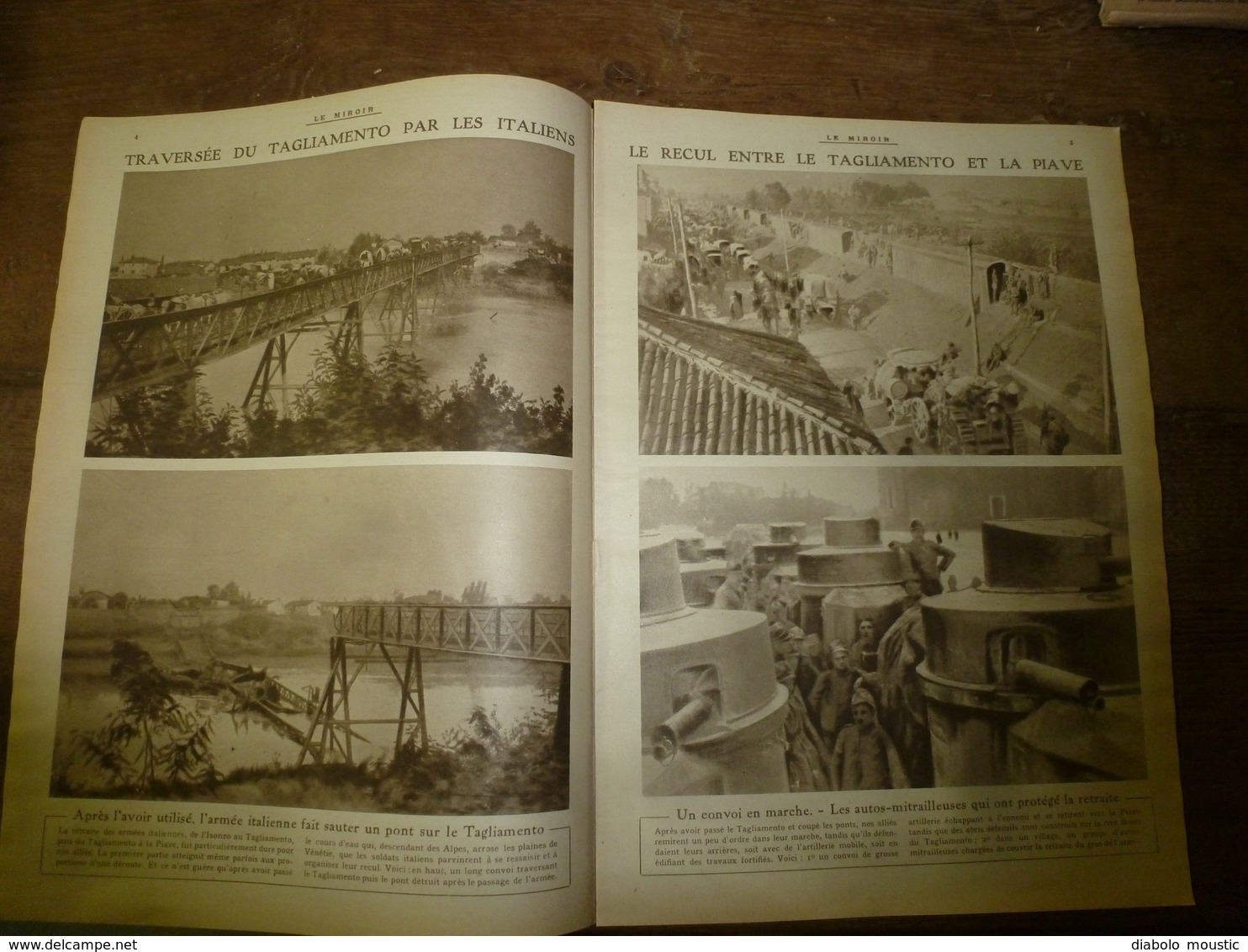 1917 LE MIROIR:Cloches Des Byng-Boys;Camps De Prisonniers Français En Allemagne;Les Canon De Bois D'instruction US;etc - Français