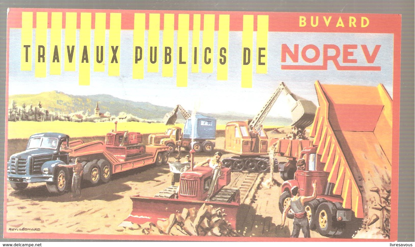Buvard NOREV Camion Miniature NOVEV Travaux Publics - Auto's