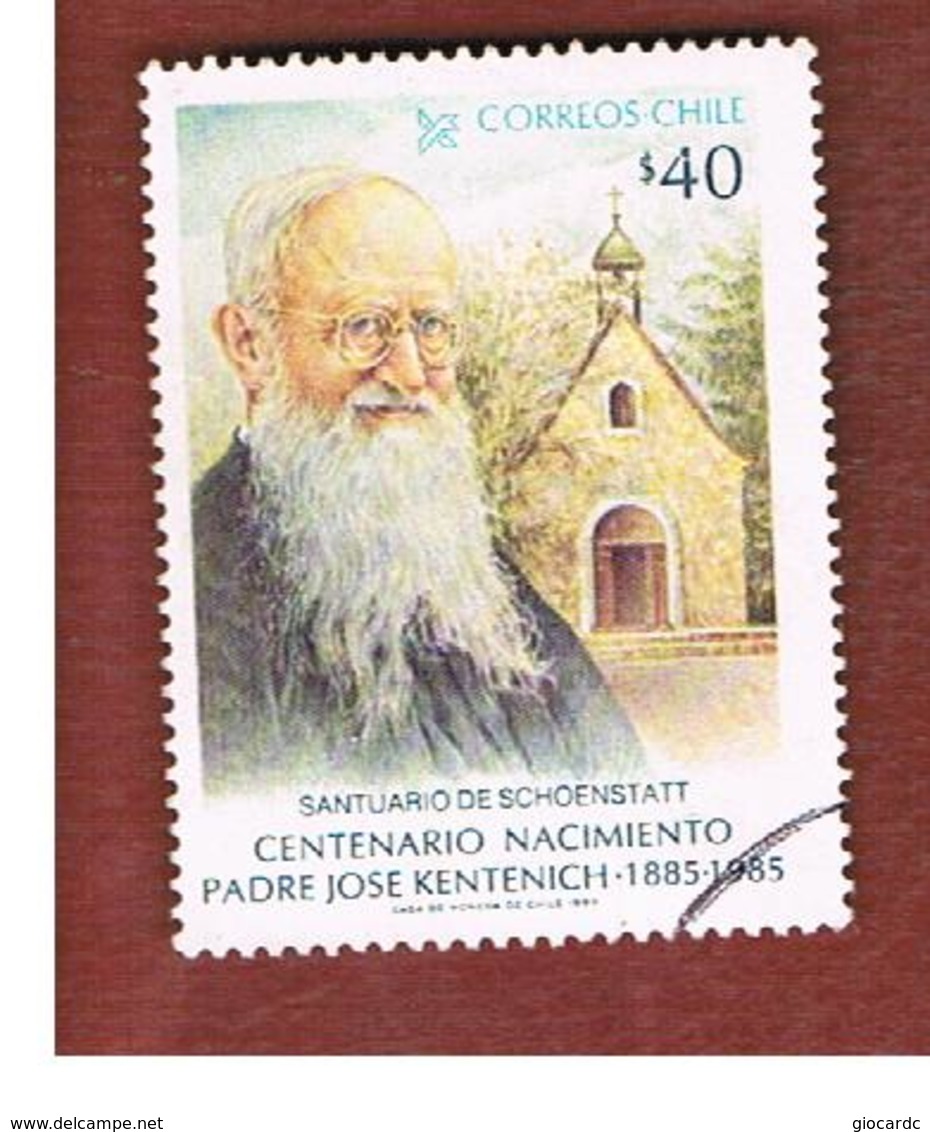 CILE (CHILE)  - SG 1014  -    1985  CENTENARY FATHER J. KENTENICH  -     USED ° - Cile