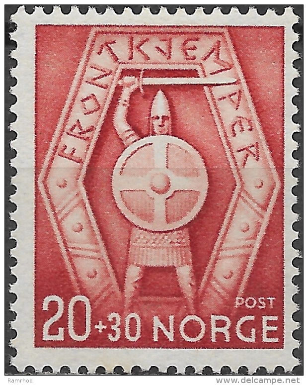 NORWAY 1943 Soldiers' Relief Fund - 20ore+30ore Soldier's Emblem MH - Neufs