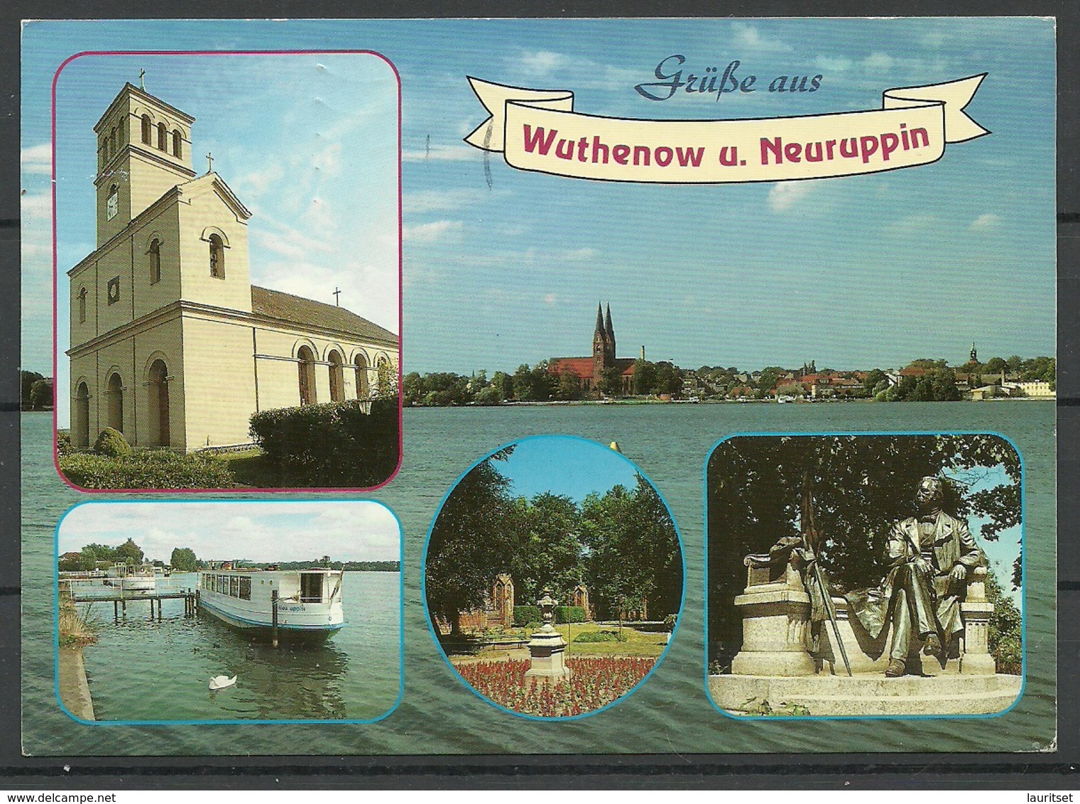 Deutschland Ansichtskarte 1992 NEURUPPIN (gesendet, Mit Briefmarke) - Neuruppin