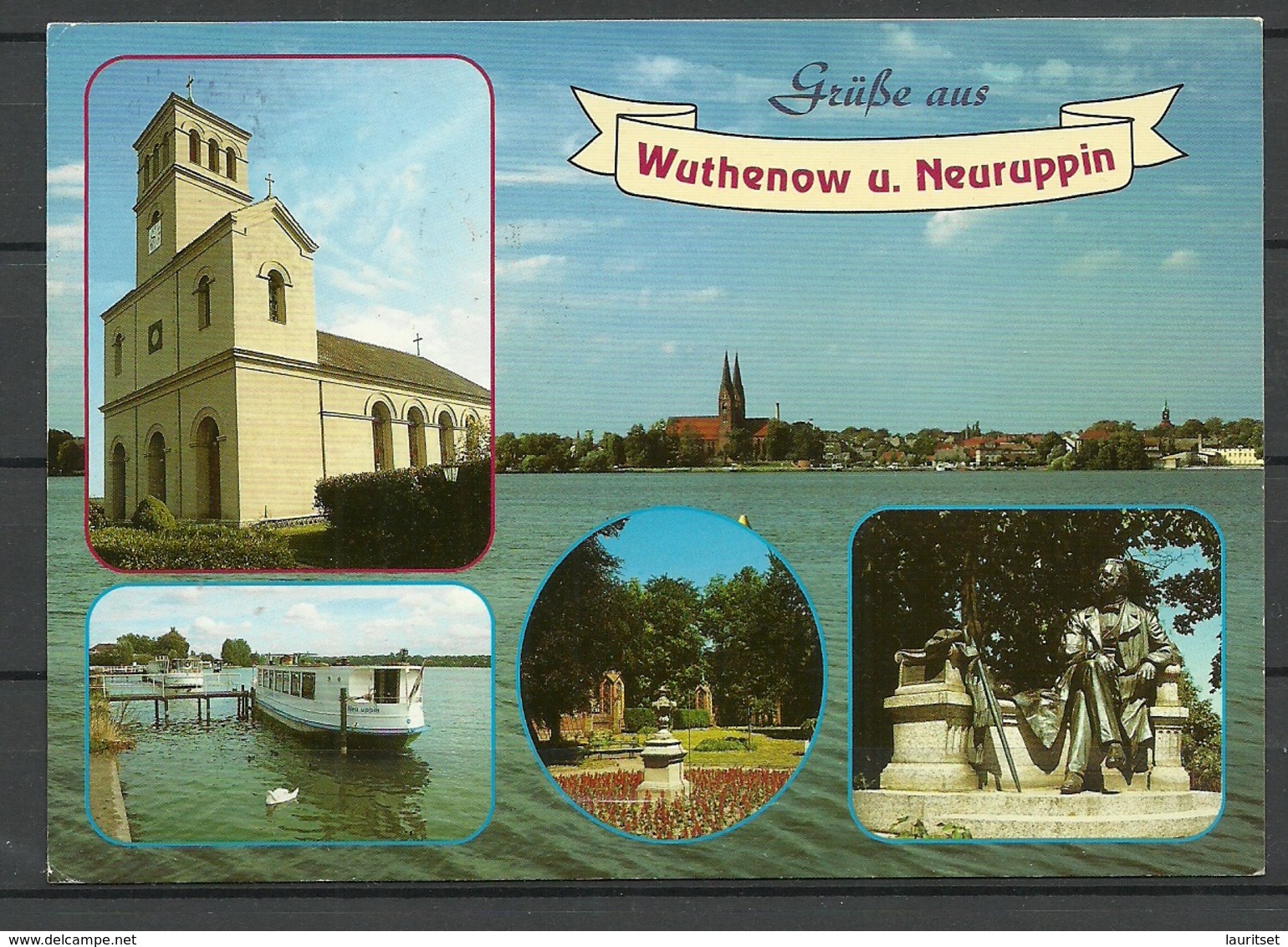 Deutschland Ansichtskarte 1991 Wuthenow Und NEURUPPIN (gesendet, Mit Briefmarke) - Neuruppin