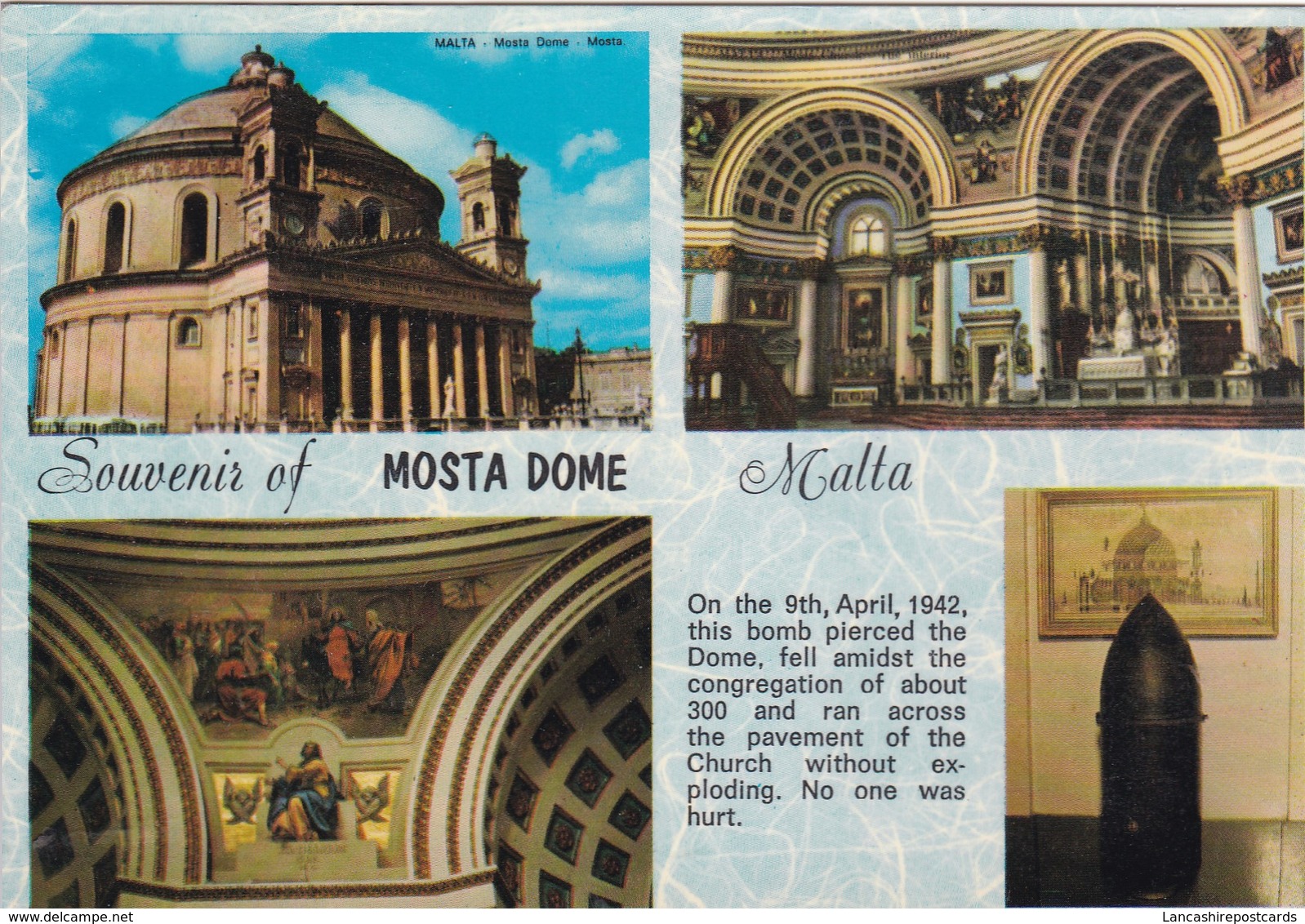 Postcard Mosta Dome Malta PU 1982 My Ref  B23000 - Malta