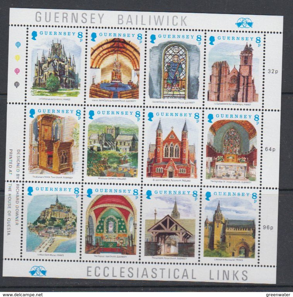 Guernsey 1988 Christmas Sheetlet ** Mnh (40504M) - Guernsey