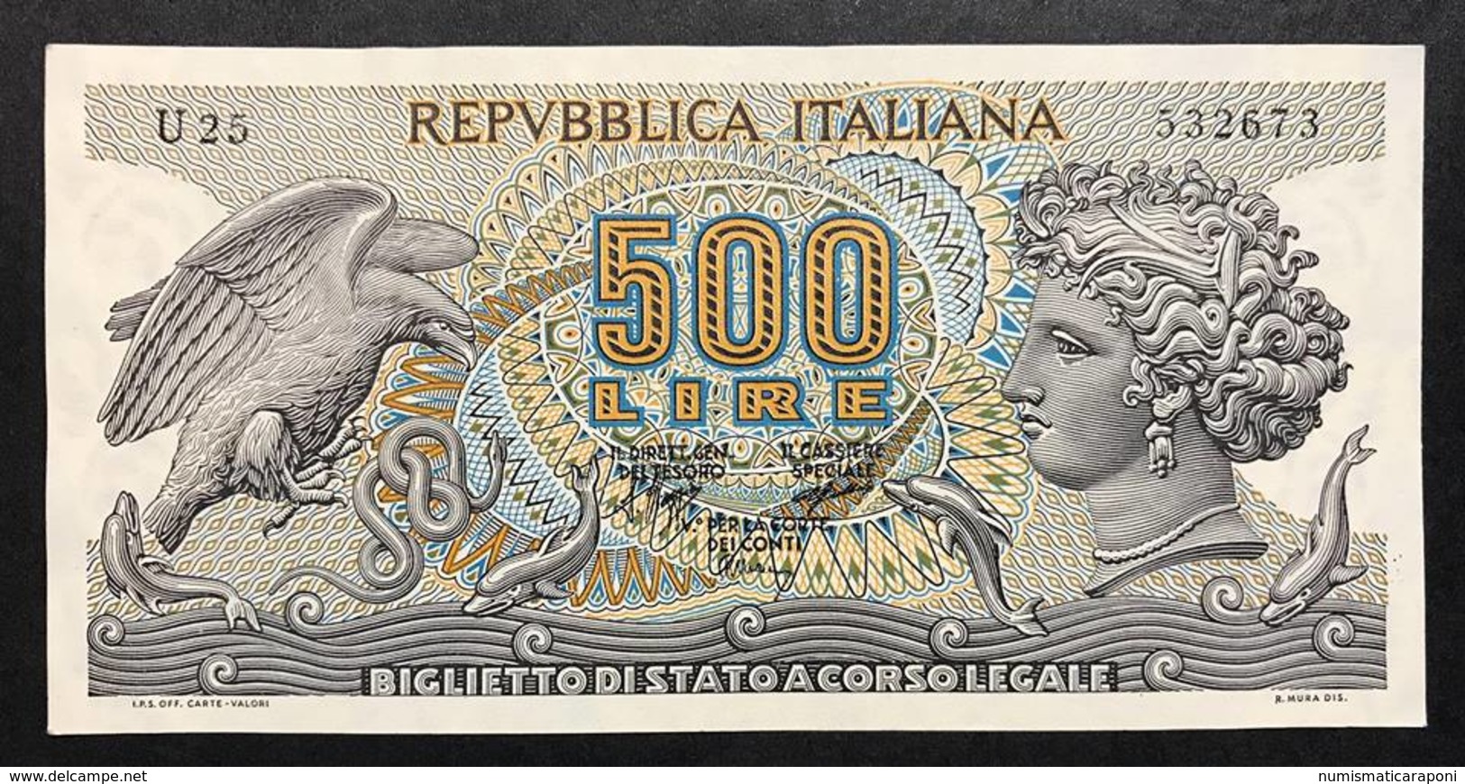 500 Lire Aretusa 1970 Spl+ LOTTO 2337 - 500 Lire