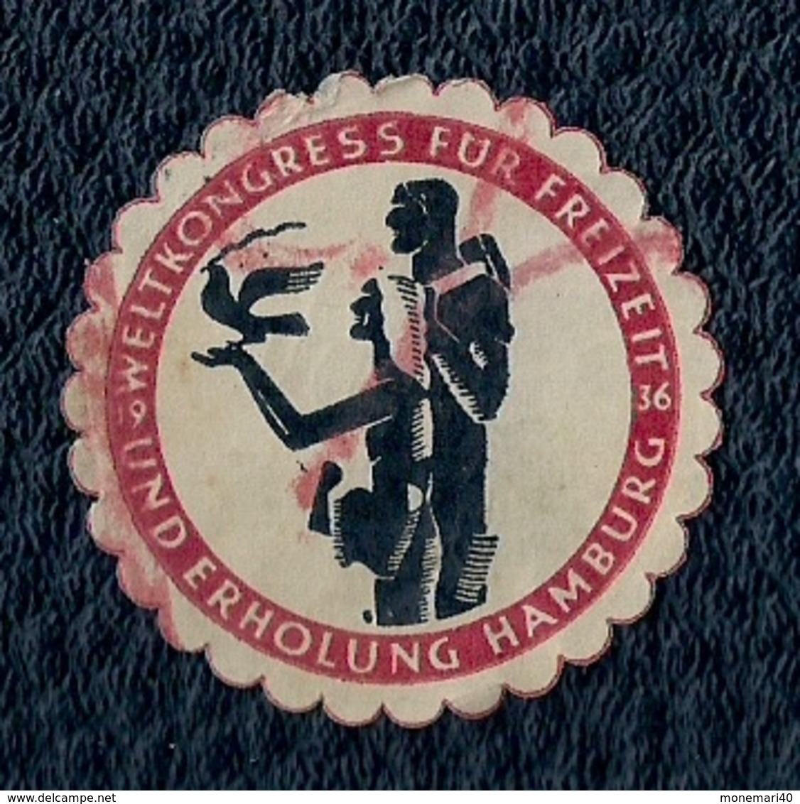 ALLEMAGNE - VIGNETTE - UND ERHOLUNG HAMBURG - WELTKONGRESS FUR FREITZEIT 1936. - Hambourg