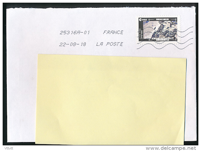 Enveloppe, Timbre 2018, Lettre Verte "La Terre, Route Glacée Au Canada" Oblitération La Poste 25316A-01 (22-08-18) - 1961-....