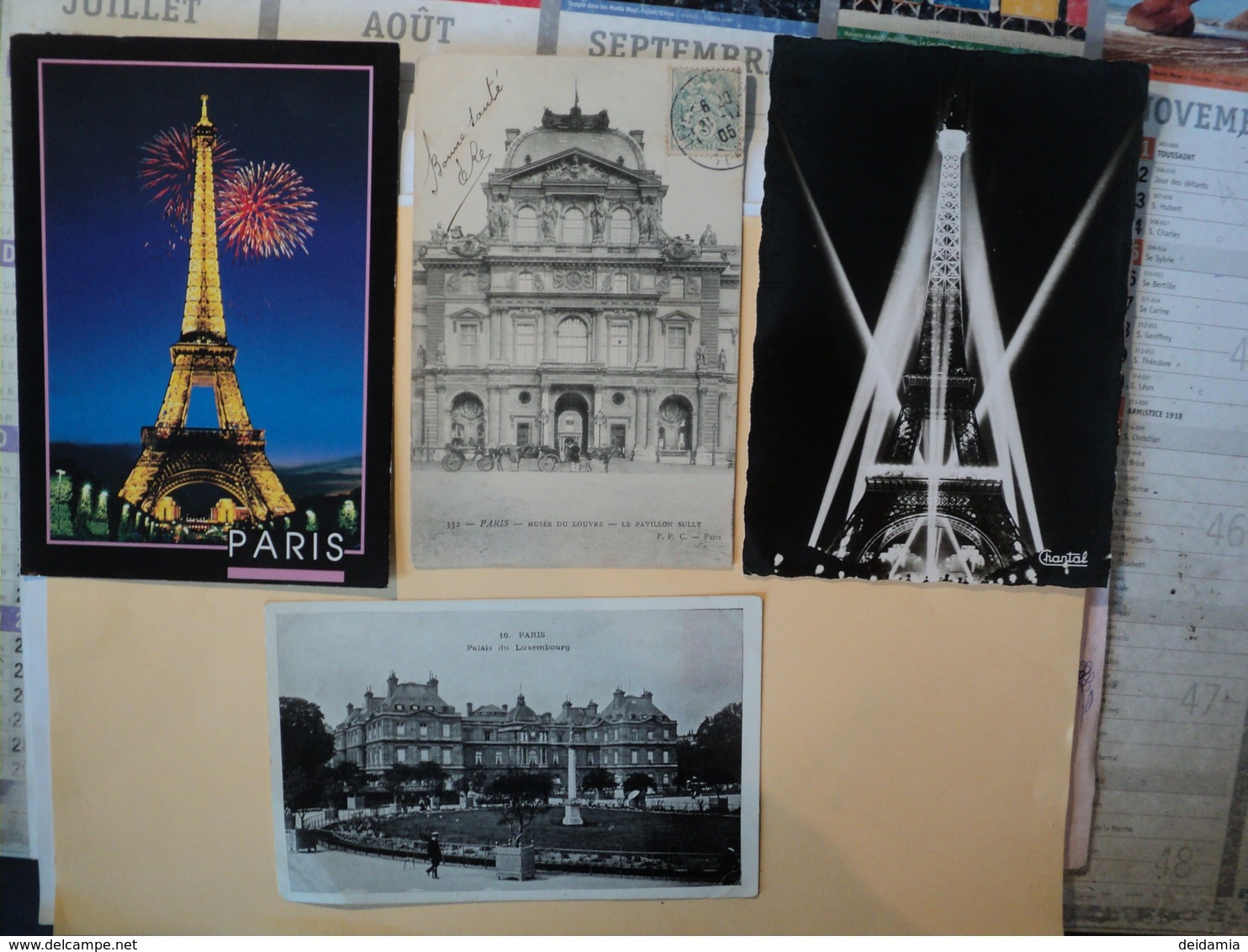 LOT DE 5 CPA PARIS. REPUBLIQUE / ST MICHEL. 1909 / 1936. ANIMEES 2 PLACE DE LA REPUBLIQUE / PLACE ET FONTAINE SAINT MIC - Lots, Séries, Collections