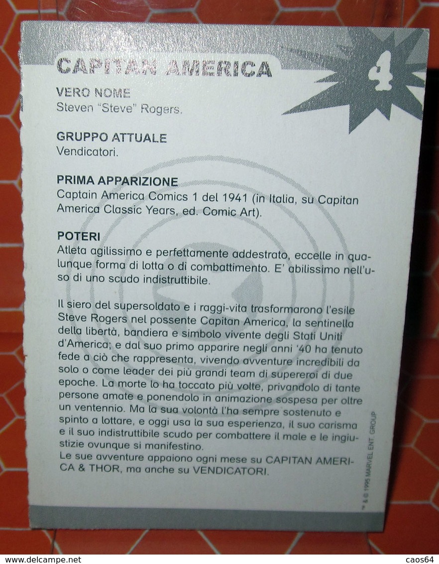 CAPITAN AMERICA MARVEL CARD 1995 - Marvel