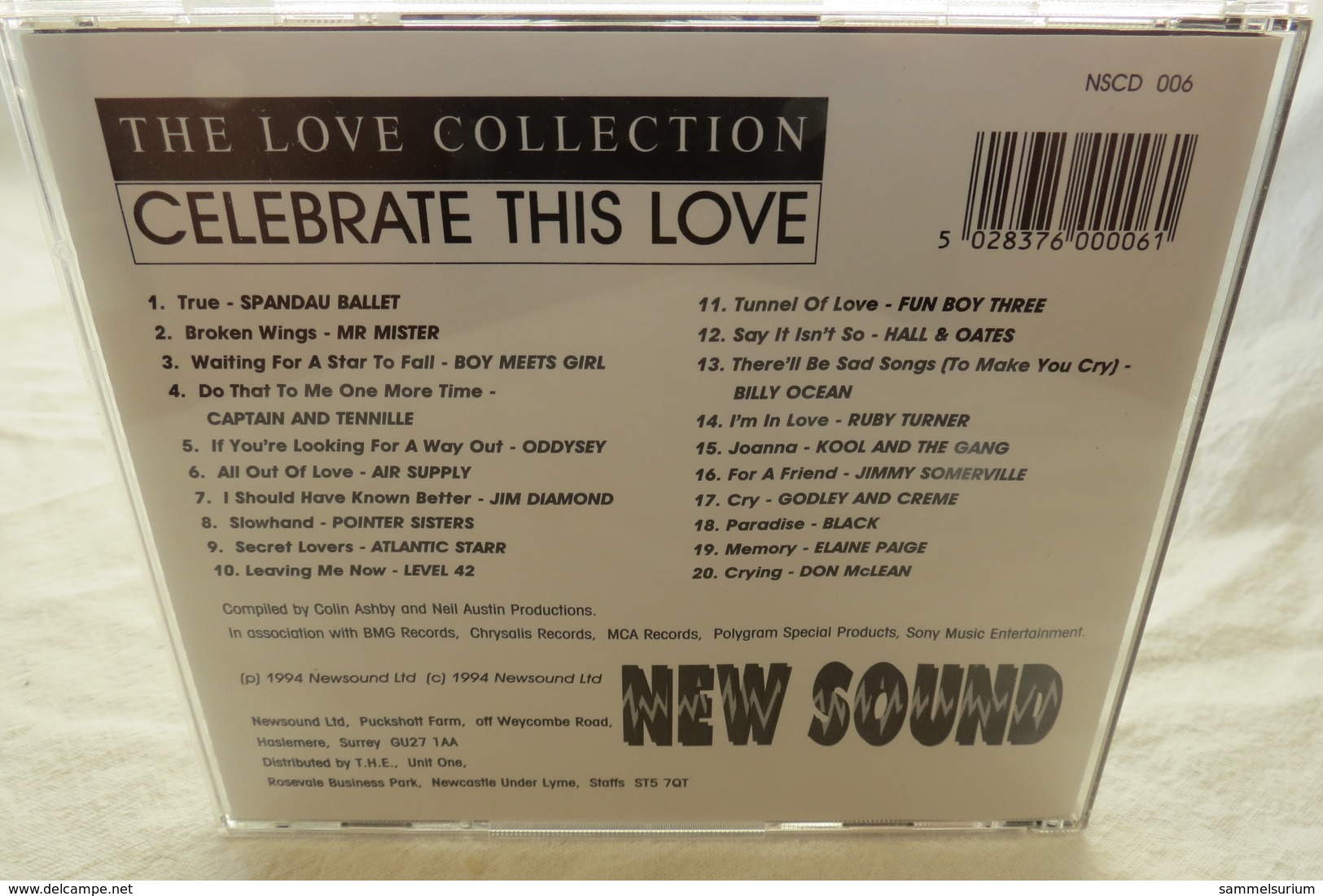 CD "Celebrate This Love" The Love Collection Vol. 4, 20 Great Tracks, Original Artists - Hit-Compilations