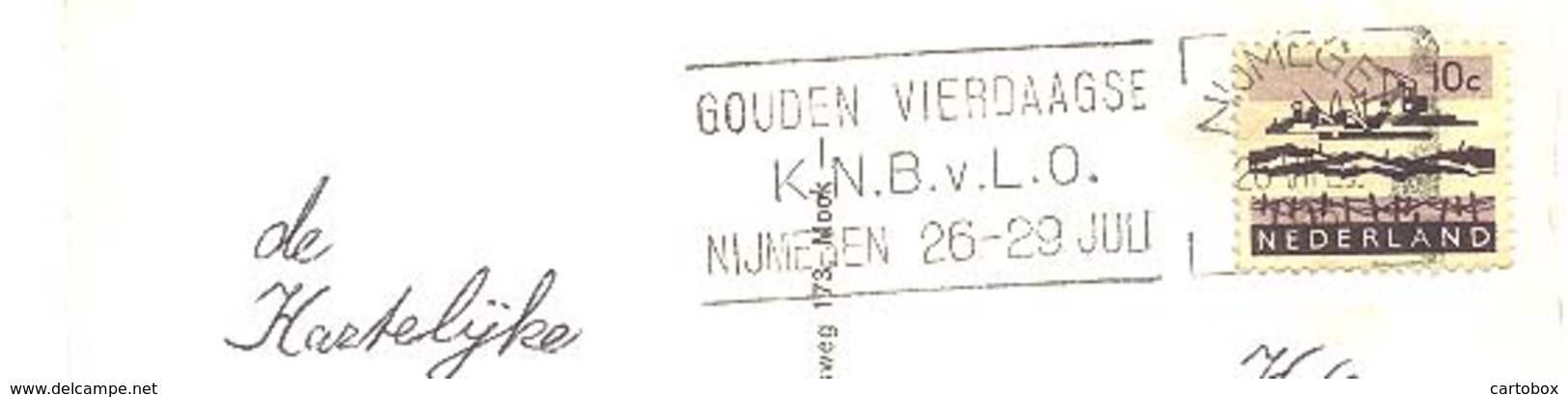 Mook, RK Kerk   (glansfotokaart) (met Stempel Gouden Vierdaagse Nijmegen) 2 X Scan - Andere & Zonder Classificatie