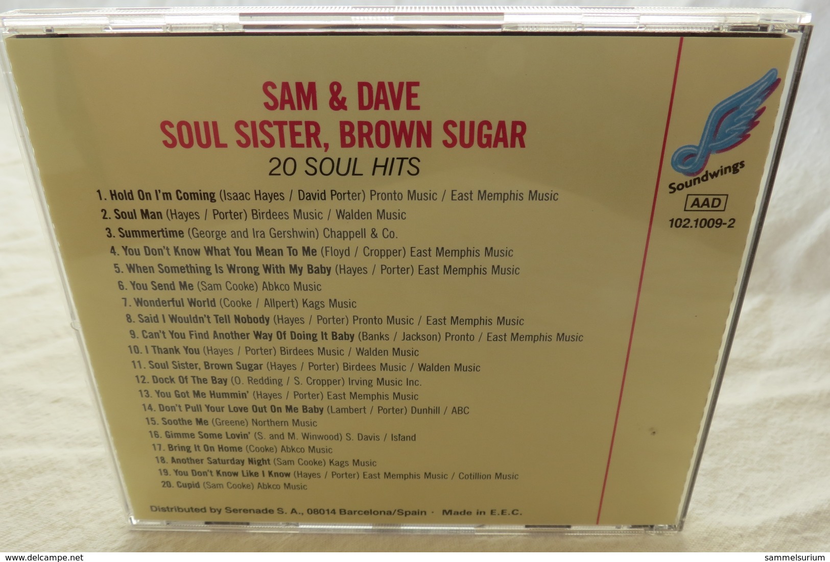 CD "Sam & Dave" Soul Sister, Brown Sugar, 20 Soul Hits - Soul - R&B