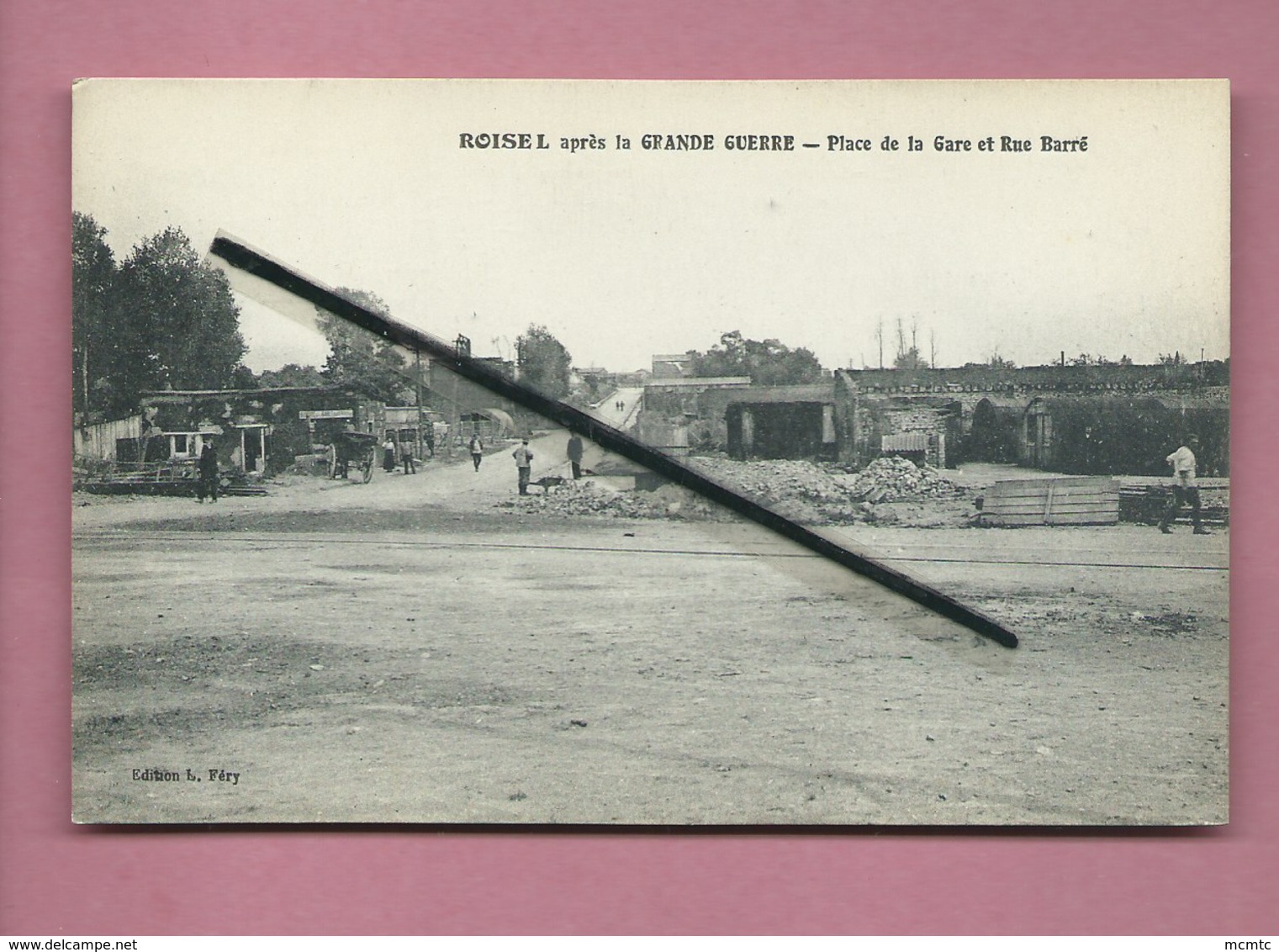 CPA - Roisel  Après La Grande Guerre - Place De La Gare Et Rue Barré - Roisel