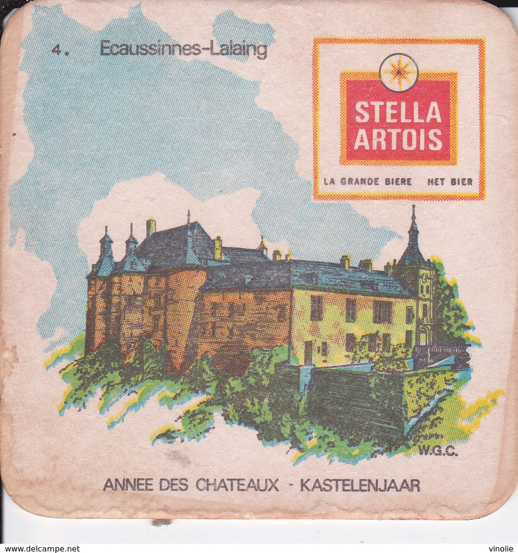 VP-18-517 : SOUS-BOCK. STELLA ARTOIS. ANNEE DES CHATEAUX. KASTELENJAAR. ECAUSSINNES LALAING - Beer Mats