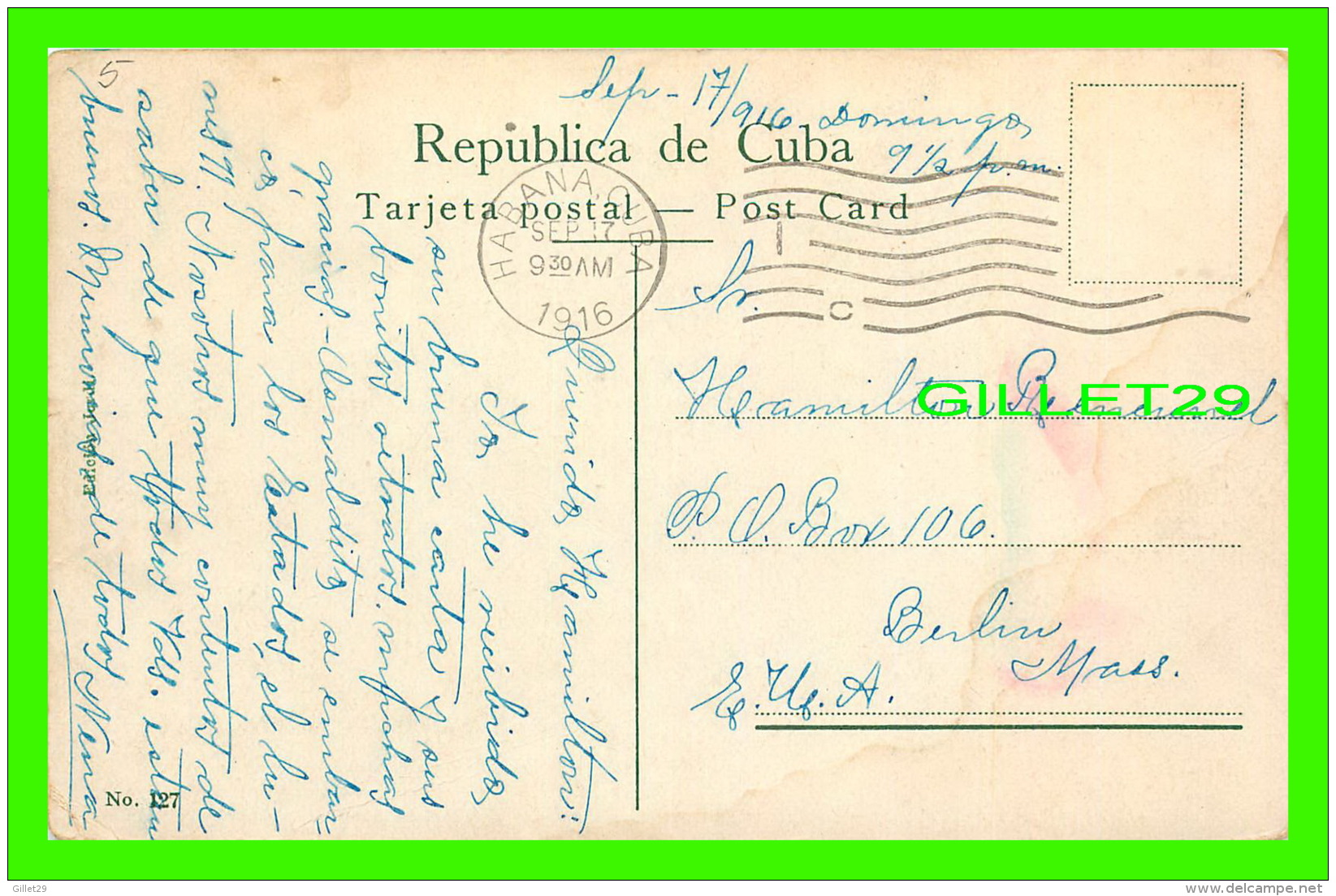 HABANA, CUBA - ESTATUA DE FERNANDO VII Y CASTILLO LA FUERZA - ANIMATED - TRAVEL IN 1916 - - Cuba